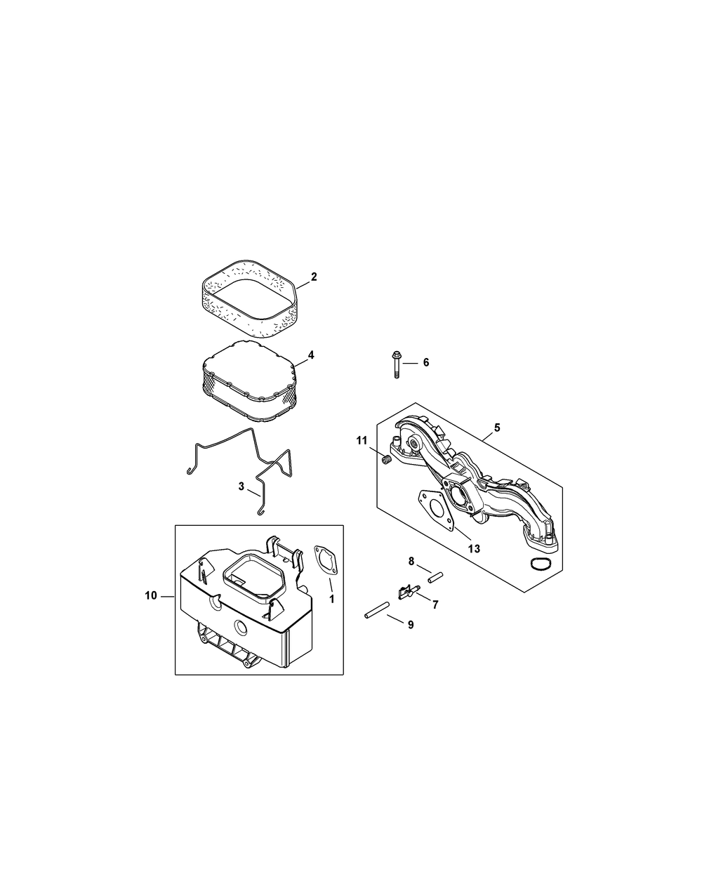 Kohler Sv735-3023 Air Intake And Filtration Diagram and Parts List for Z-FORCES60 (17AF5GHD-17AF5GHD010)(2011) Cub Cadet Lawn Tractor